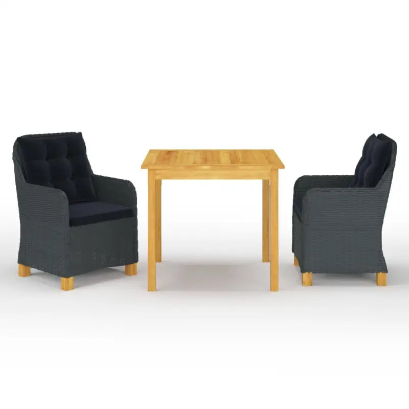 Tuinset met massief acaciahout voor een stijlvolle buitenruimte - Donkergrijs / Ja - Tuinsets