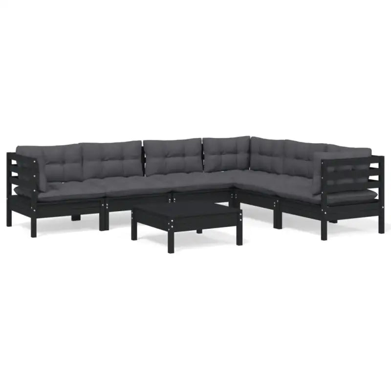 Tuinset met massief grenenhout en voetenbank tafel voor ontspanning - Tuinsets