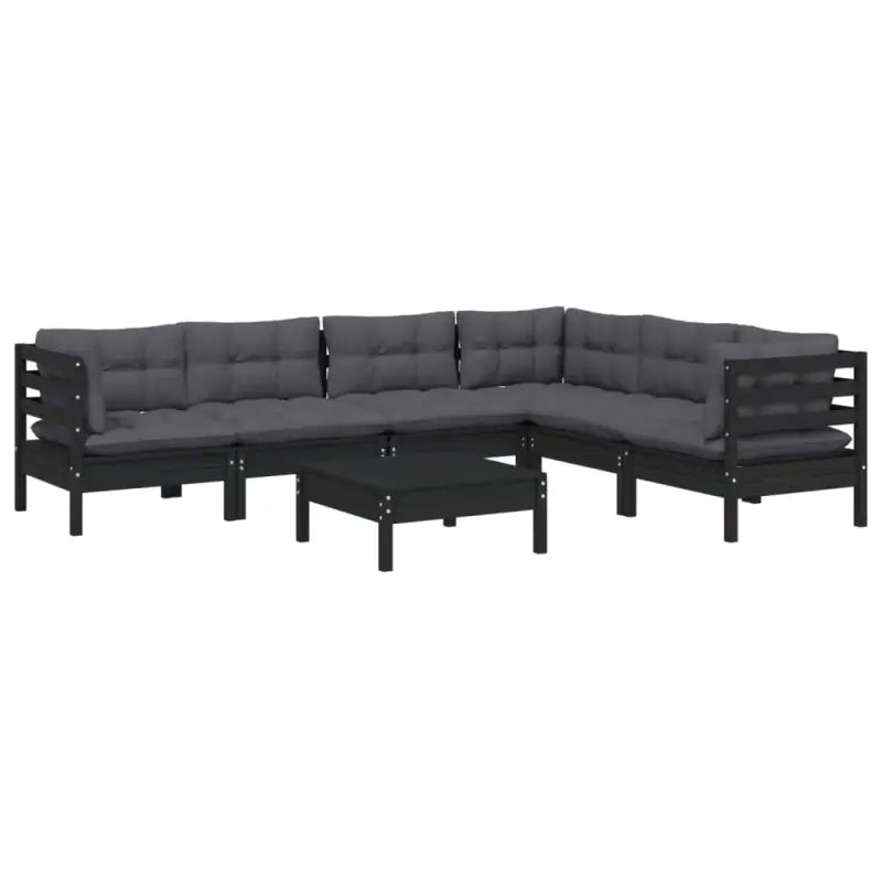 Tuinset met massief grenenhout en voetenbank tafel voor ontspanning - Tuinsets