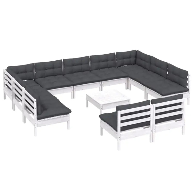 Tuinset met massief grenenhout en voetenbank tafel voor ontspanning - Tuinsets