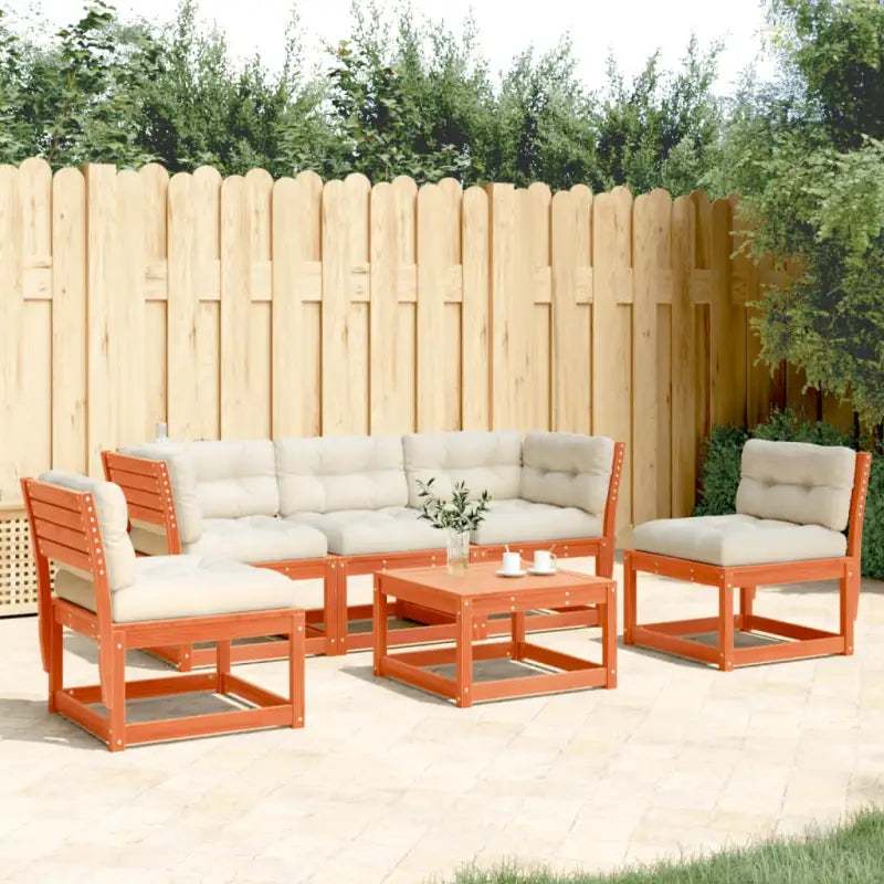Tuinset met massief grenenhout voor een comfortabele zitervaring - Tuinsets