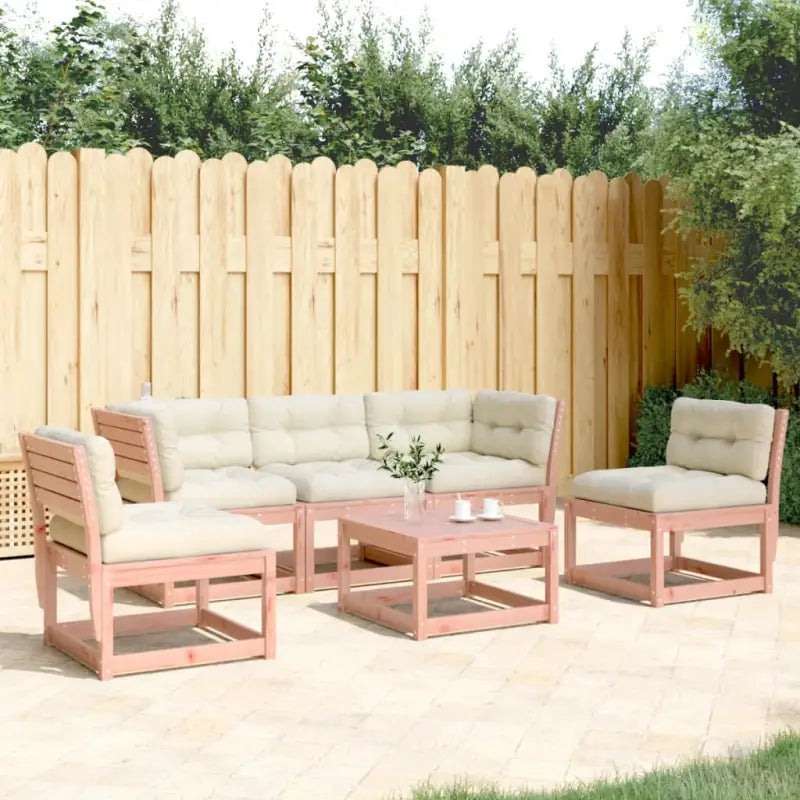 Tuinset met massief grenenhout voor een comfortabele zitervaring - Natuurlijk douglashout / Ja - Tuinsets