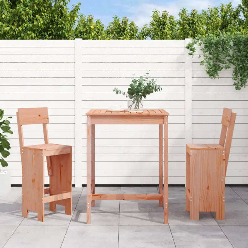 Tuinset met massief grenenhout voor gezellige buitenmomenten - Natuurlijk douglashout - Tuinsets