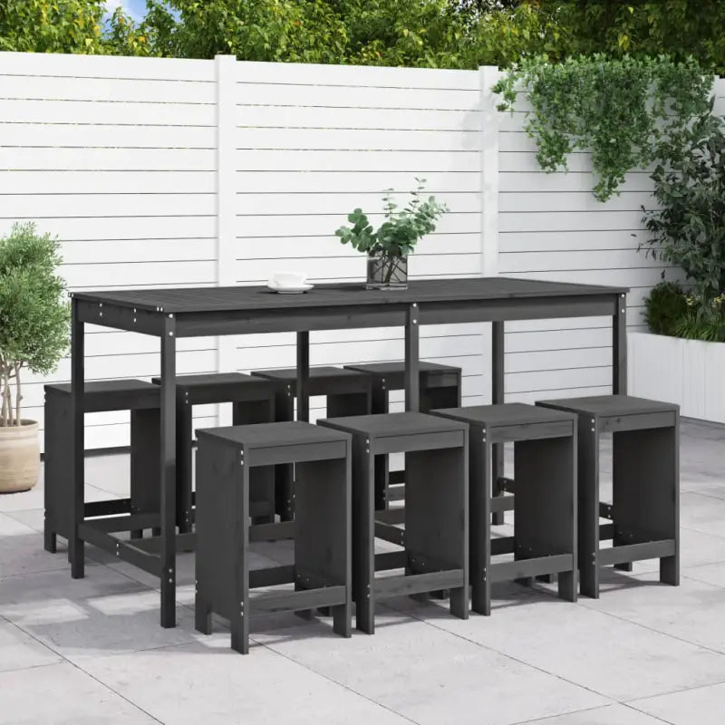 Tuinset met Massief Grenenhout voor gezellige buitenmomenten - Grijs grenenhout - Tuinsets