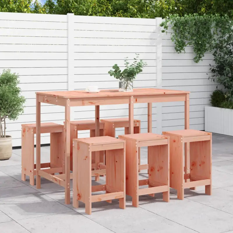 Tuinset met massief grenenhout voor gezellige tuinmomenten - Natuurlijk douglashout - Tuinsets