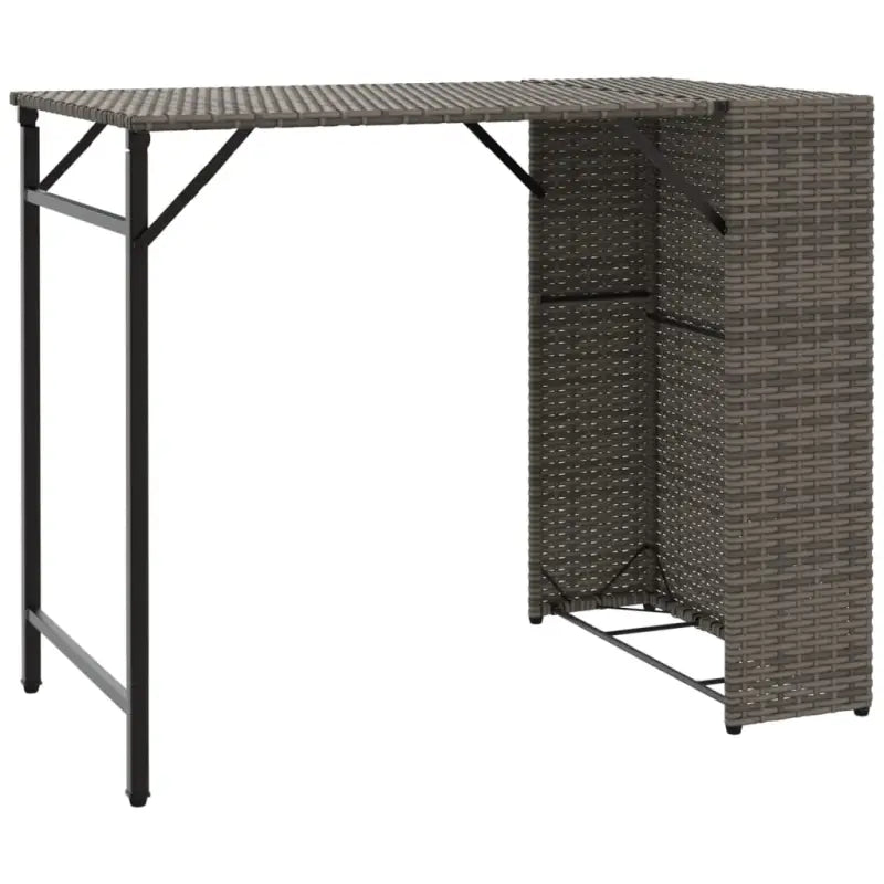 Tuinset met poly rattan en afmetingen tafel en kruk voor buitengebruik - Tuinsets