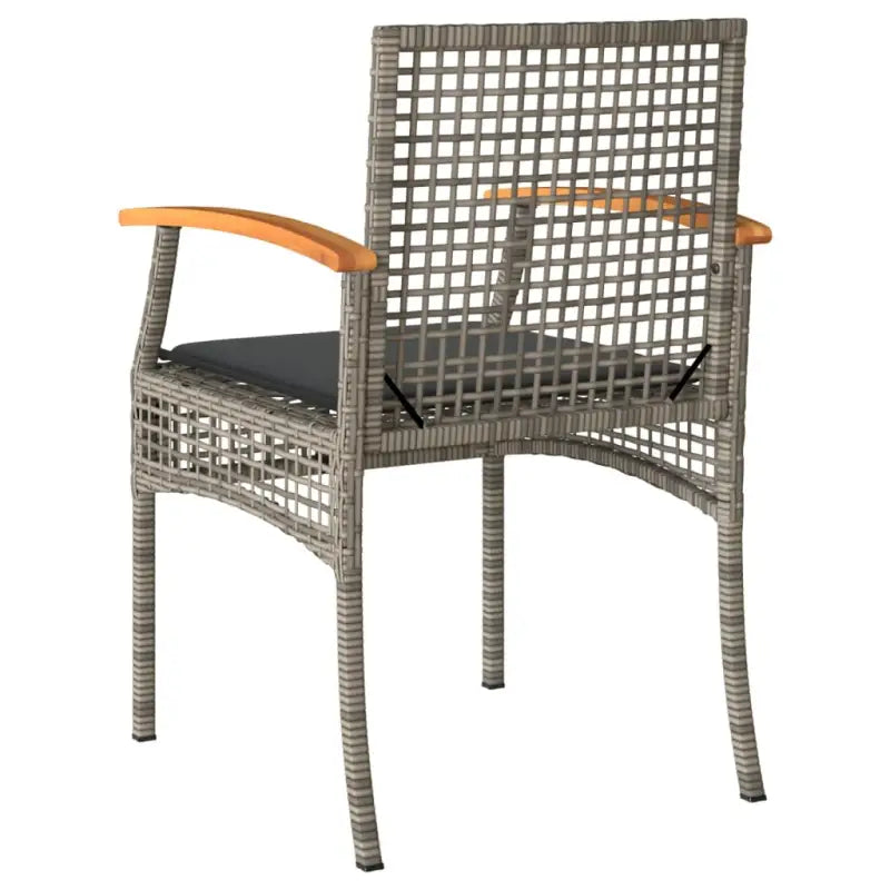 Tuinset met poly rattan en comfortabele zitervaring voor balkon of tuin - Tuinsets
