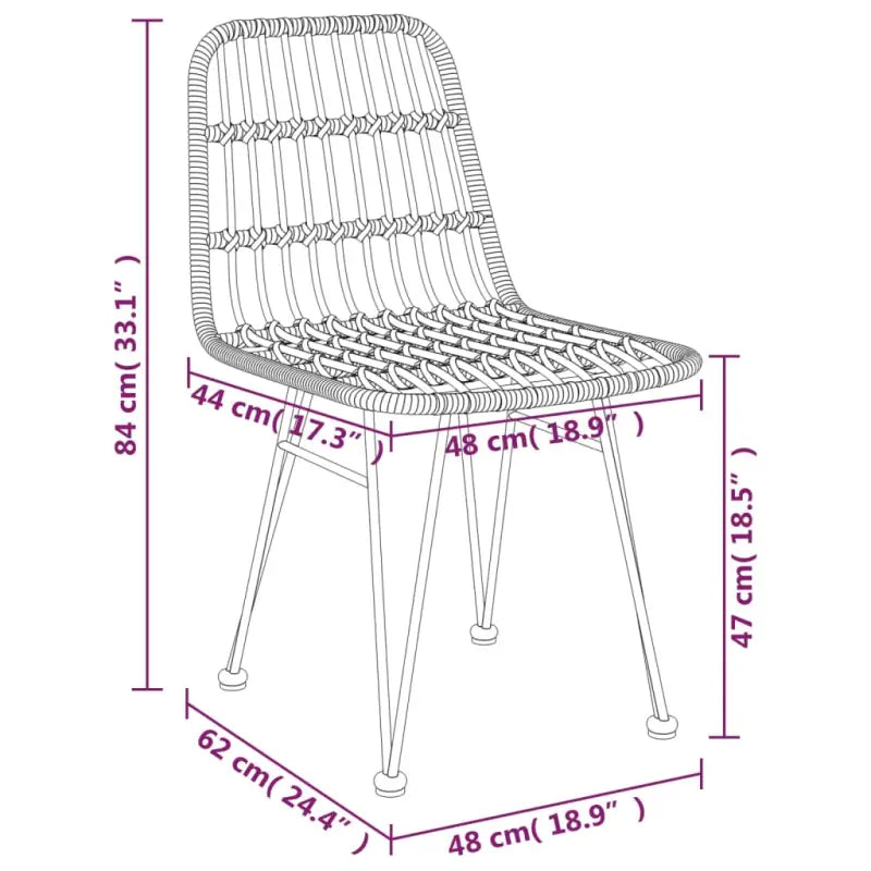 Tuinset met poly rattan en gehard glas voor eenvoudig schoonmaken - Tuinsets