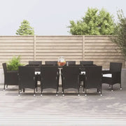 Tuinset met poly rattan en gehard glas voor eenvoudig schoonmaken - Tuinsets