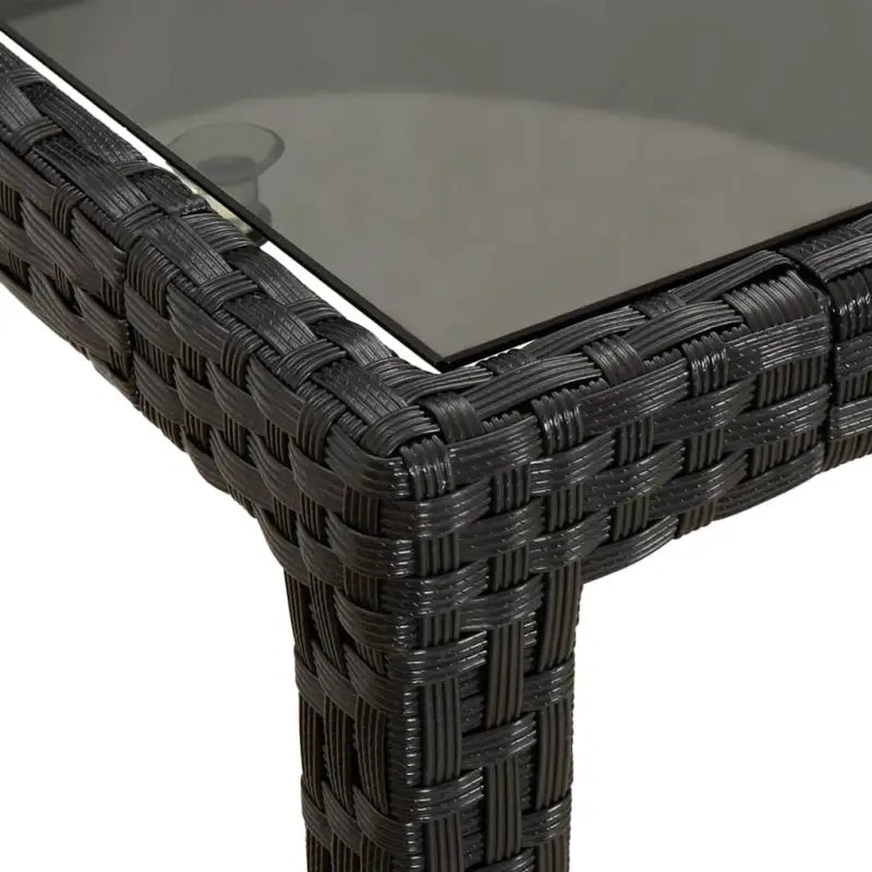 Tuinset met poly rattan en gehard glas voor eenvoudig schoonmaken - Tuinsets