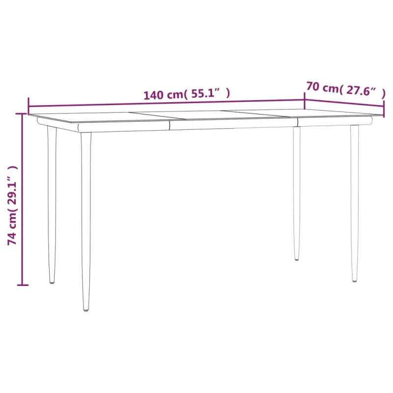 Tuinset met poly rattan en gehard glas voor eenvoudig schoonmaken - Tuinsets