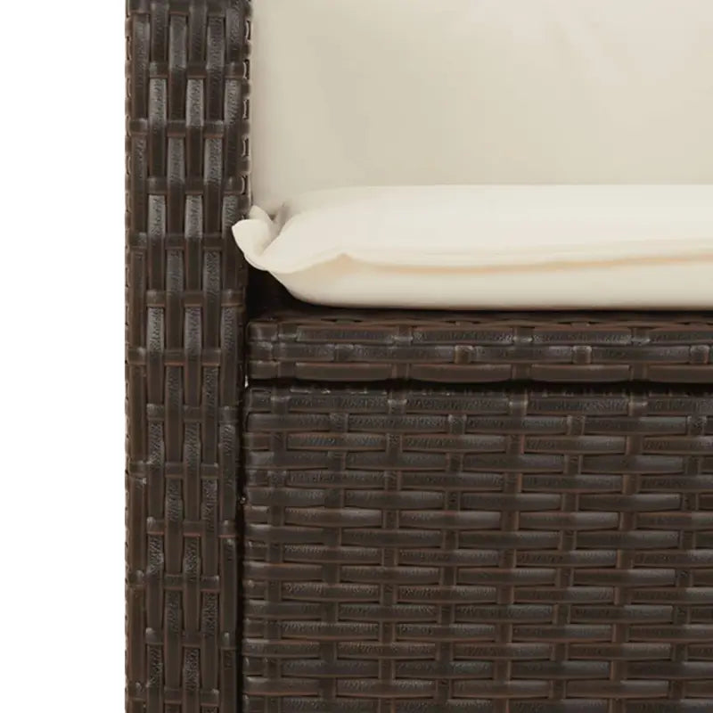 Tuinset met poly rattan en gemakkelijk schoon gehard glas - Tuinsets
