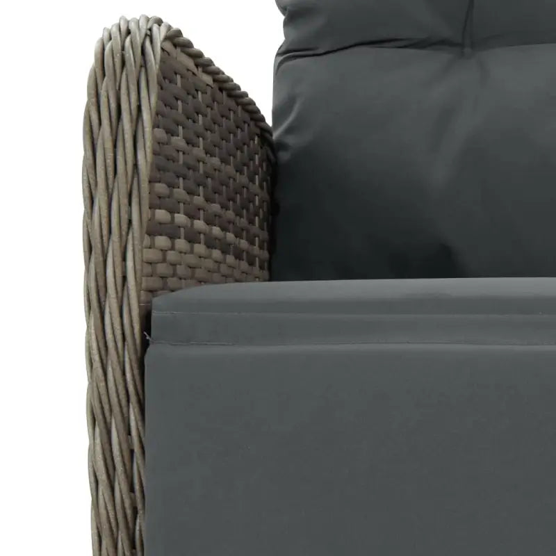 Tuinset met poly rattan en gemakkelijk schoon glas voor buiten plezier - Tuinsets