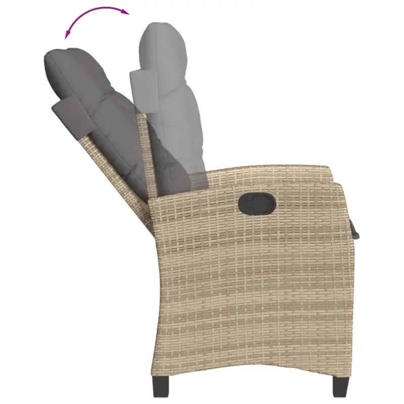 Tuinset met poly rattan en gemakkelijk schoon glas voor terras en tuin - Tuinsets