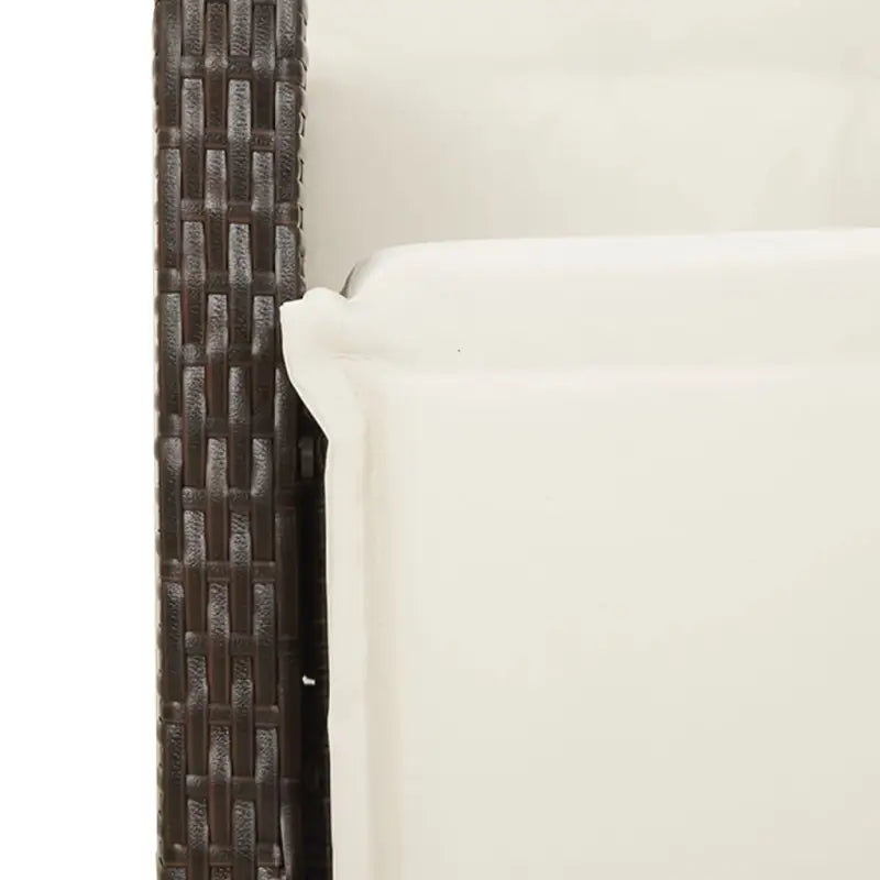 Tuinset met poly rattan en gemakkelijk schoon glazen tafel - Tuinsets