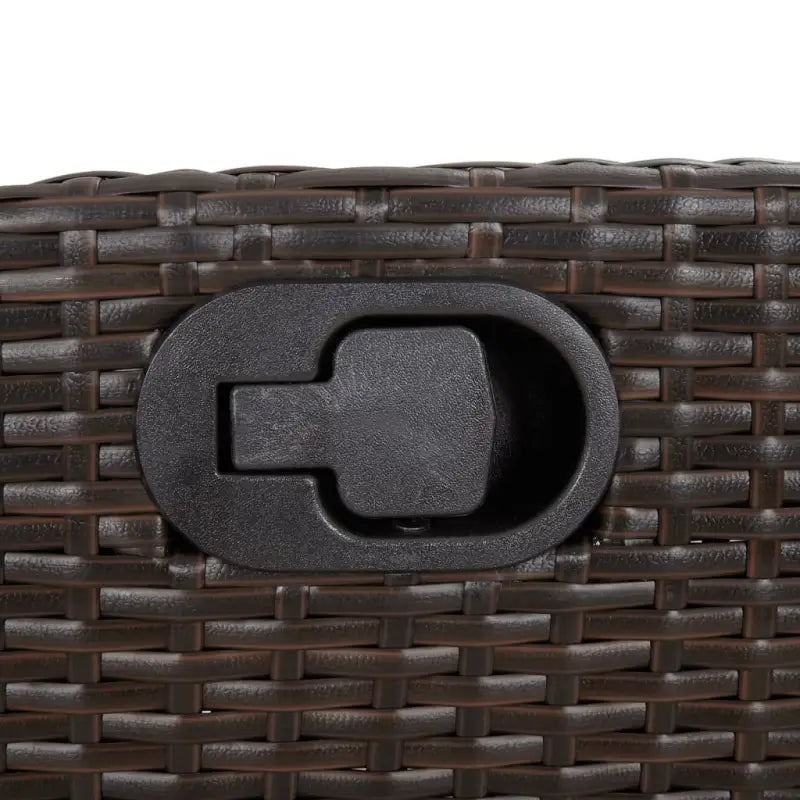 Tuinset met poly rattan en gemakkelijk schoon glazen tafel - Tuinsets