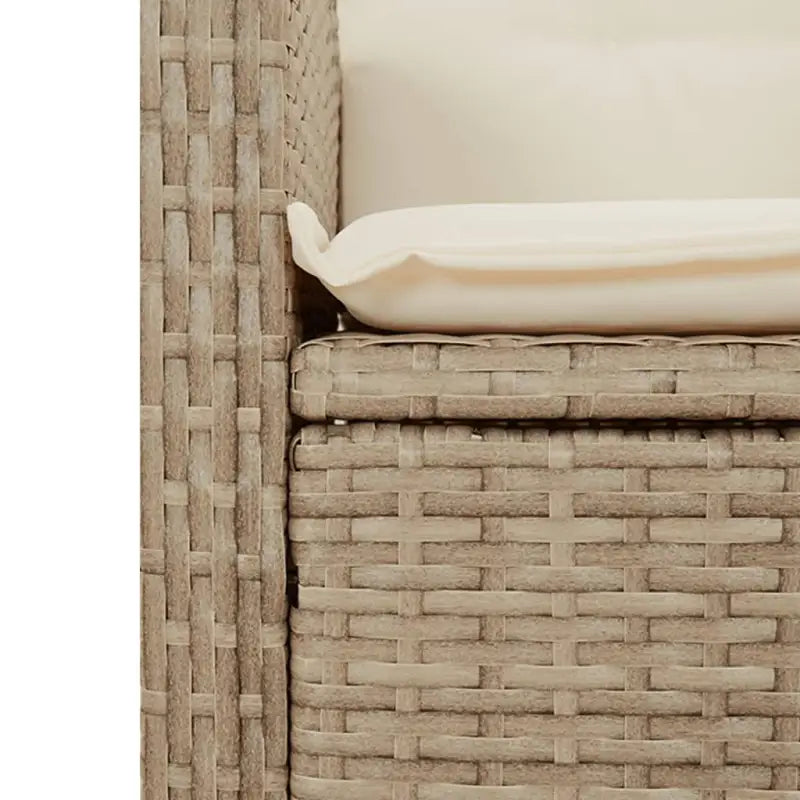 Tuinset met poly rattan en gemakkelijk schoon glazen tafelblad - Tuinsets
