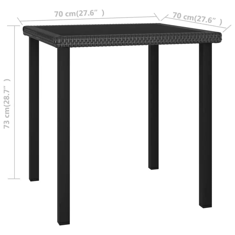 Tuinset met poly rattan en gepoedercoat staal voor buitengebruik - Tuinsets