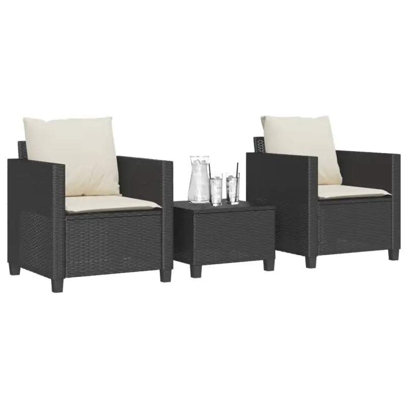 Tuinset met poly rattan en gepoedercoat staal voor buitenplezier - Tuinsets
