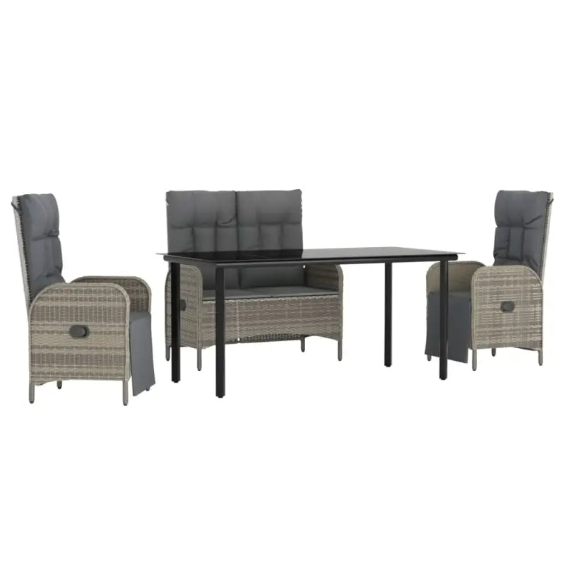 Tuinset met poly rattan en gepoedercoat staal voor elegante buitenruimte - Tuinsets