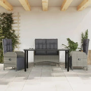 Tuinset met poly rattan en gepoedercoat staal voor elegante buitenruimte - Tuinsets