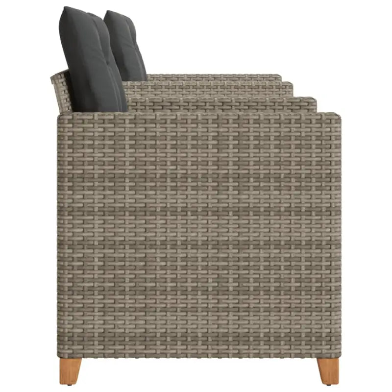 Tuinset met poly rattan en natuurlijke afwerking voor comfortabele zitervaring - Tuinsets