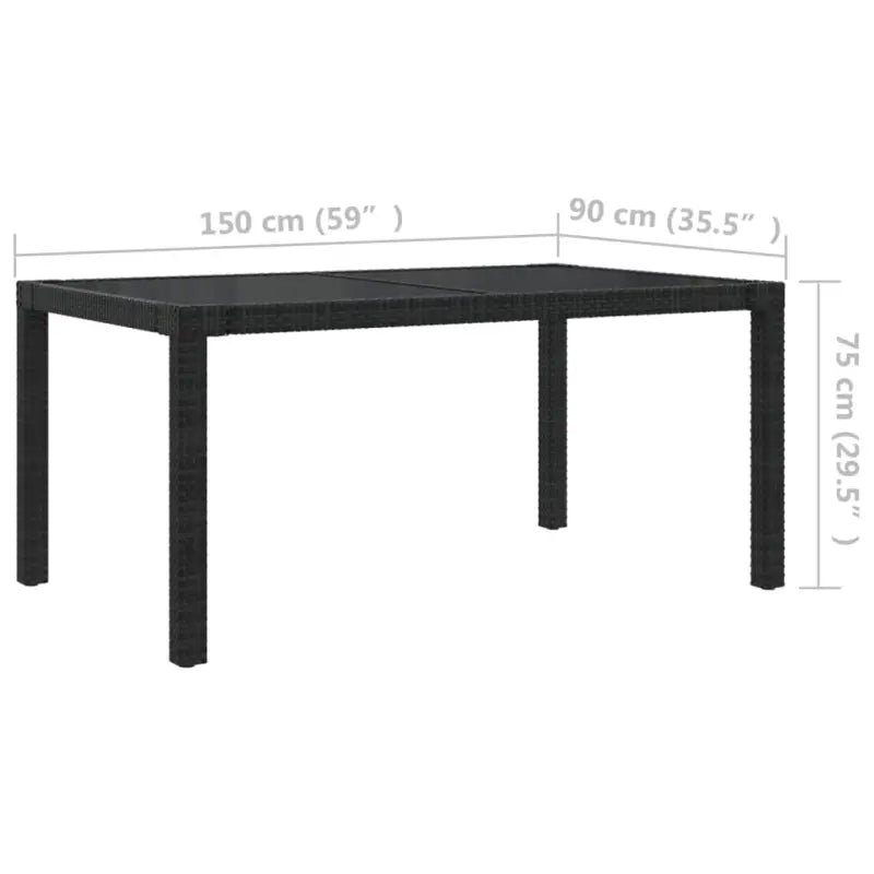 Tuinset met poly rattan en stalen frame voor buitengebruik - Tuinsets