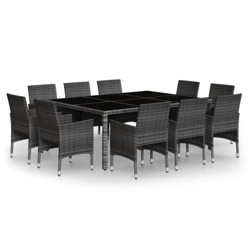 Tuinset met poly rattan en stalen frames voor een elegante buitenruimte - Tuinsets