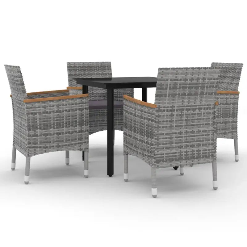 Tuinset met poly rattan en stevig stalen frame voor gezellige bijeenkomsten - Tuinsets