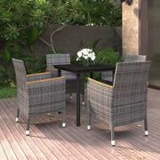 Tuinset met poly rattan en stevig stalen frame voor gezellige bijeenkomsten - Tuinsets