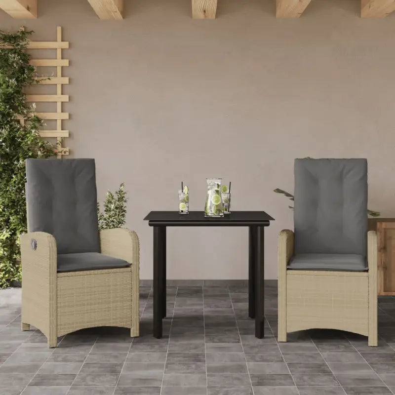 Tuinset met poly rattan voor gemakkelijke schoon en comfortabele zitervaring - Tuinsets