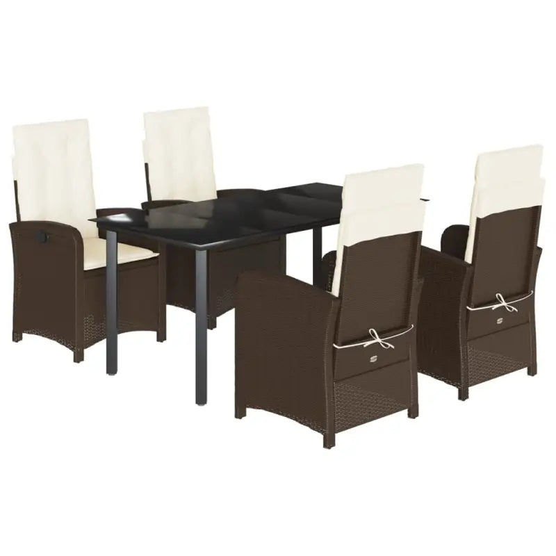 Tuinset met poly rattan voor gemakkelijke schoon en comfortabele zitervaring - Tuinsets