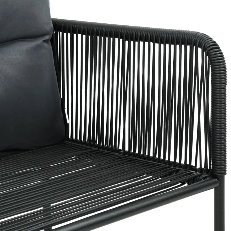 Tuinset met PVC-rattan en stevig stalen frame voor tuin of terras - 80 cm tafellengte - Tuinsets