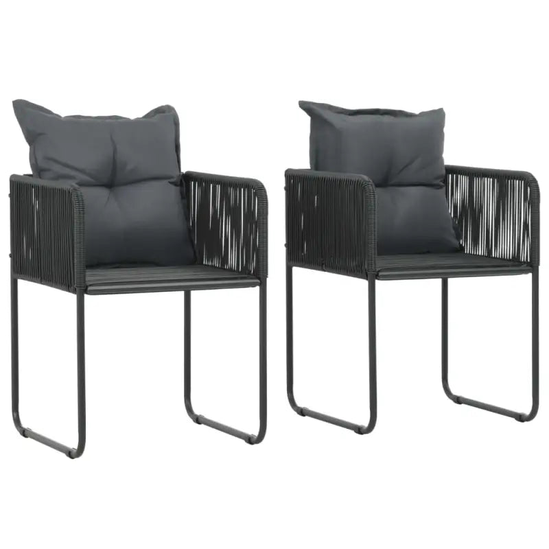 Tuinset met PVC-rattan en stevig stalen frame voor tuin of terras - 80 cm tafellengte - Tuinsets