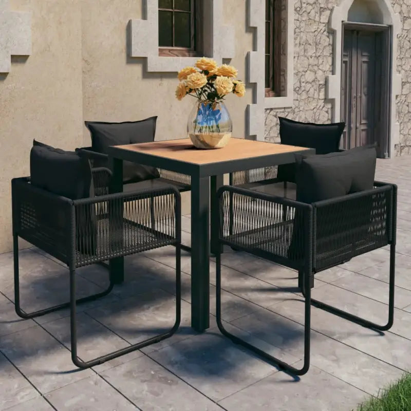 Tuinset met PVC-rattan tuinstoelen en stalen frame - Tuinsets