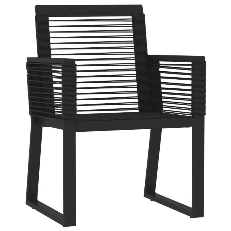 Tuinset met stalen frame in zwart materiaal voor buitengebruik - Tuinsets
