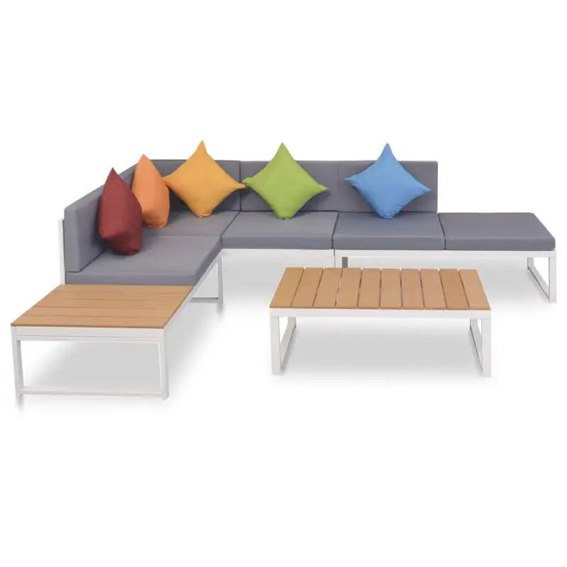 Tuinset met Tweezits Hoekbank en Halve HKC Zitting voor stijlvolle buitenruimte - Loungeset / Ja - Tuinsets