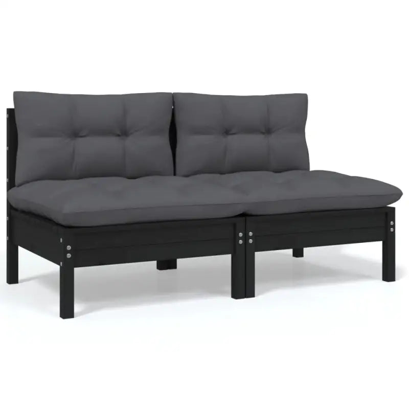 Tuinset met voetenbank tafel van massief grenenhout voor ontspanning - Tuinsets