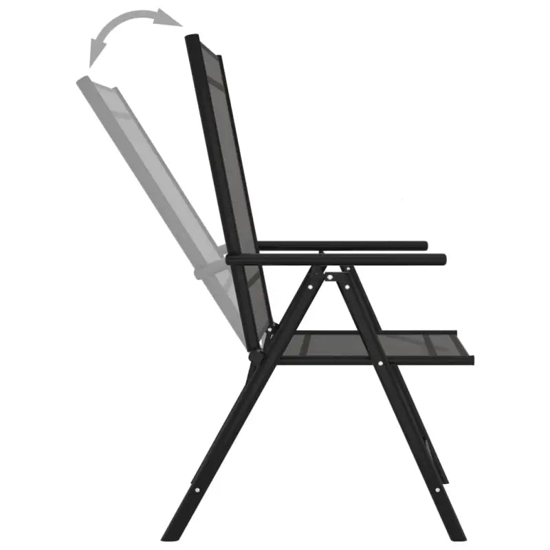 Tuinset met voetensteun en tafel voor ultiem buitencomfort - Antraciet - Tuinsets