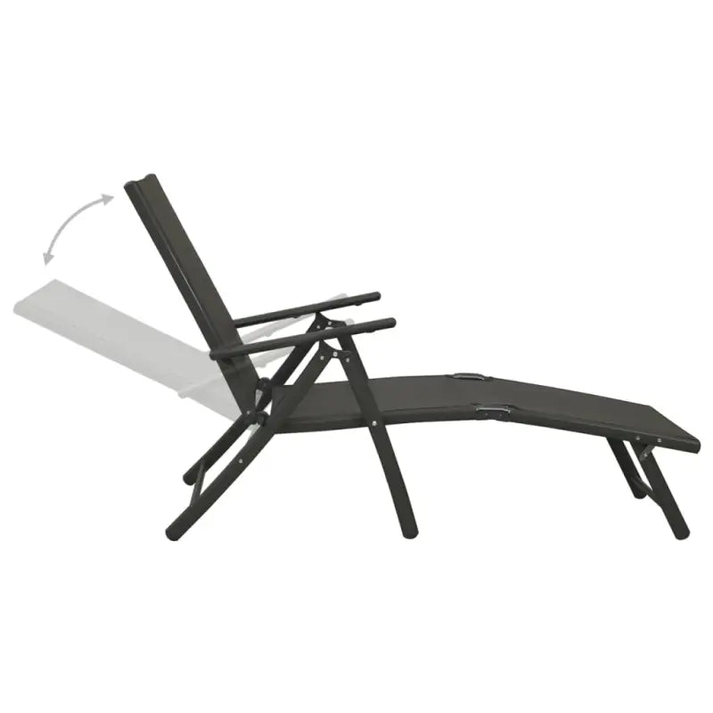 Tuinset met voetensteun en tafel voor ultiem buitencomfort - Antraciet - Tuinsets