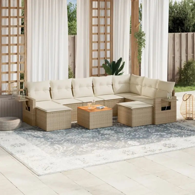 Tuinset met waterdichte tas en beige materiaal van gepoedercoat staal - beige en crèmekleurig - Tuinsets