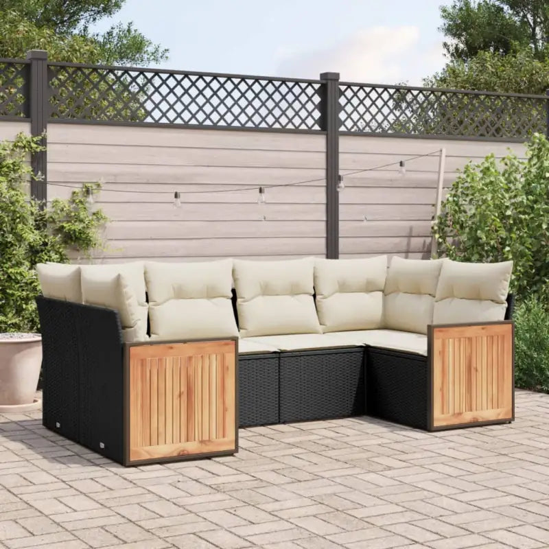Tuinset met waterdichte zak en beige materiaal van gepoedercoat staal - Zwart en crème - Tuinsets