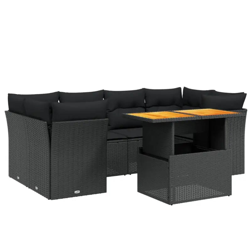 Tuinset met zwart materiaal en gepoedercoat staal voor een comfortabele buitenruimte - Tuinsets