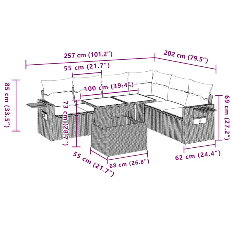 Tuinset met zwart materiaal en gepoedercoat staal voor buiten vergroten - Tuinsets