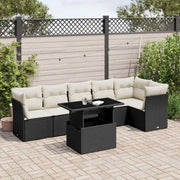 Tuinset met zwart materiaal en gepoedercoat staal voor buiten ontspanning - Tuinsets