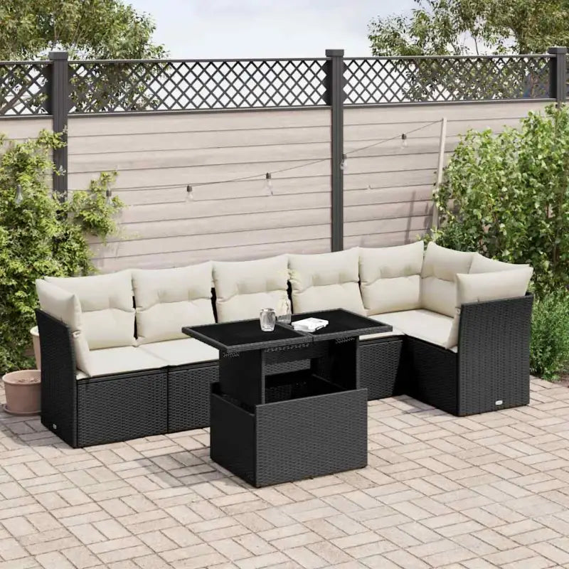 Tuinset met zwart materiaal en gepoedercoat staal voor buiten ontspanning - Tuinsets