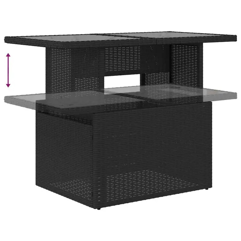 Tuinset met zwart materiaal en gepoedercoat staal voor buiten ontspanning - Tuinsets