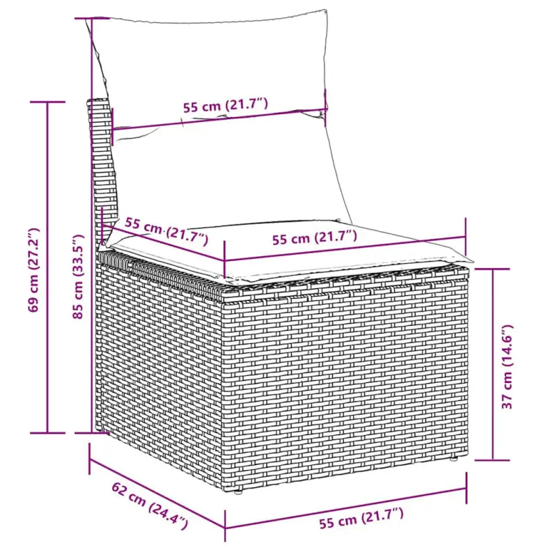 Tuinset met zwart materiaal en gepoedercoat staal voor buiten ontspanning - Tuinsets