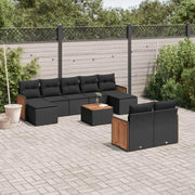 Tuinset met zwart materiaal en gepoedercoat staal voor buitengebruik - Tuinsets