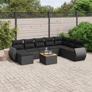 Tuinset met zwart materiaal en gepoedercoat staal voor buitengebruik - Tuinsets